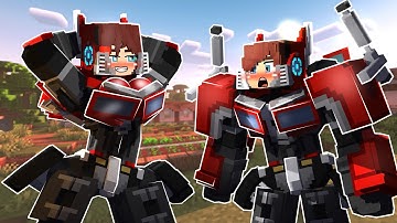 JJ and Mikey Shapeshift to TRANSFORMERS in Minecraft PART 2 - Maizen Minecraft Animation