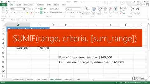 3   Microsoft Excel Tutorial  SUMIF  with and without sum range criteria
