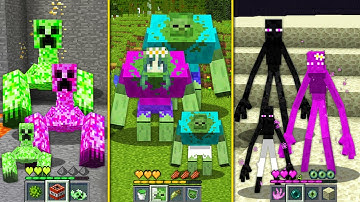 HOW TO PLAY MUTANT FAMILY MOBS ENDERMAN ZOMBIE CREEPER SKELETON Minecraft How To Play BATTLE