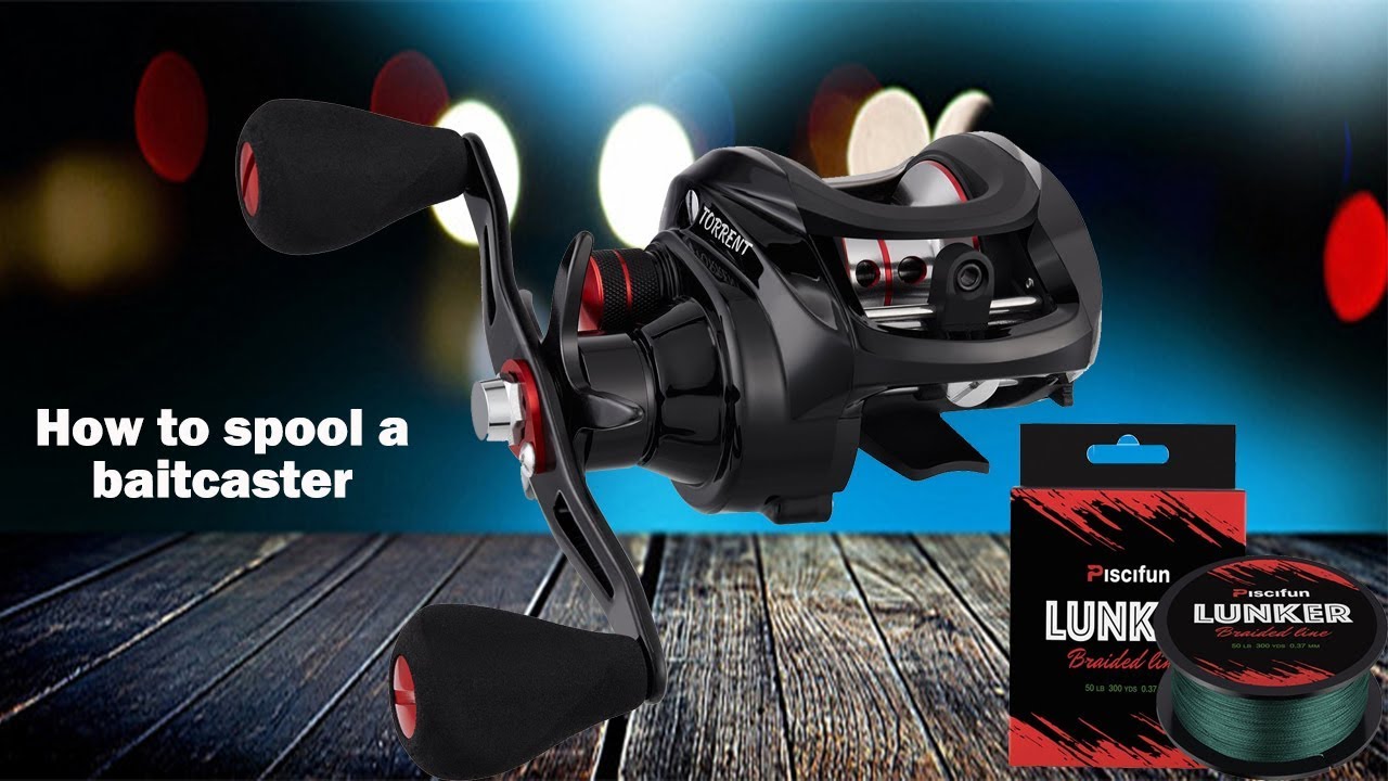 How to put line on Baitcasting reel / How to Spool a baitcaster