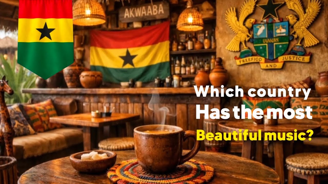 🎶 Golden Coast Café Vibes | Peaceful Acoustic Afrobeats & Gentle Highlife Rhythms in Daytime Ghana