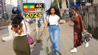 Beautiful Girls on street of Addis Ababa,  Ethiopia , 🇪🇹 Addis Ababa walking Tour 2024