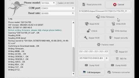 SH150A Write Firmware and Unlock