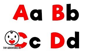 Recognize the letters A to Z (Black white red) | Simple Learning Video for babies, toddlers