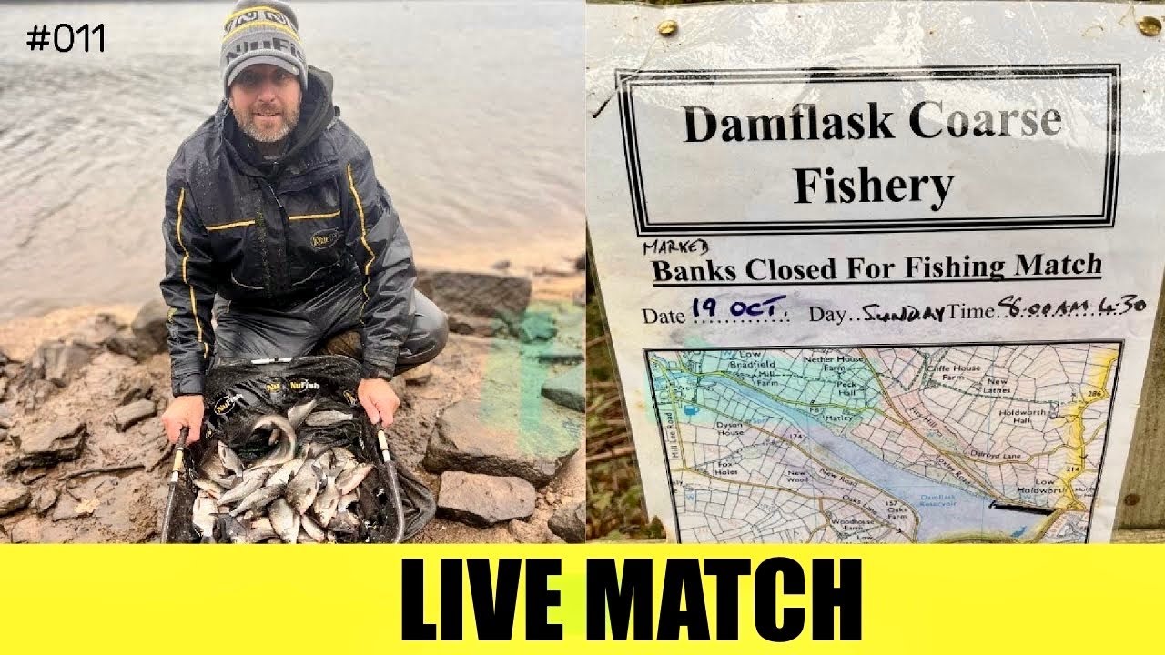 LIVE MATCH, DAMFLASK RESERVOIR, FEEDER FISHING, SKIMMERS + BREAM 