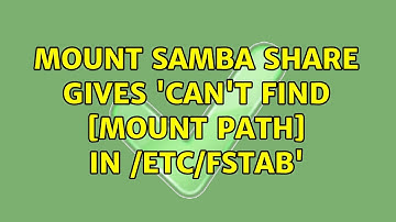Ubuntu: mount samba share gives 
