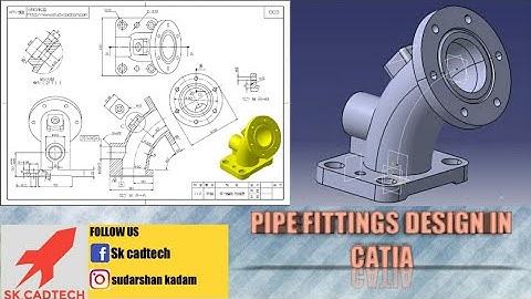 CATIA TUTORIAL | PIPE FITTINGS DESIGN IN CATIA V5 | PART DESIGN WORKBENCH |
