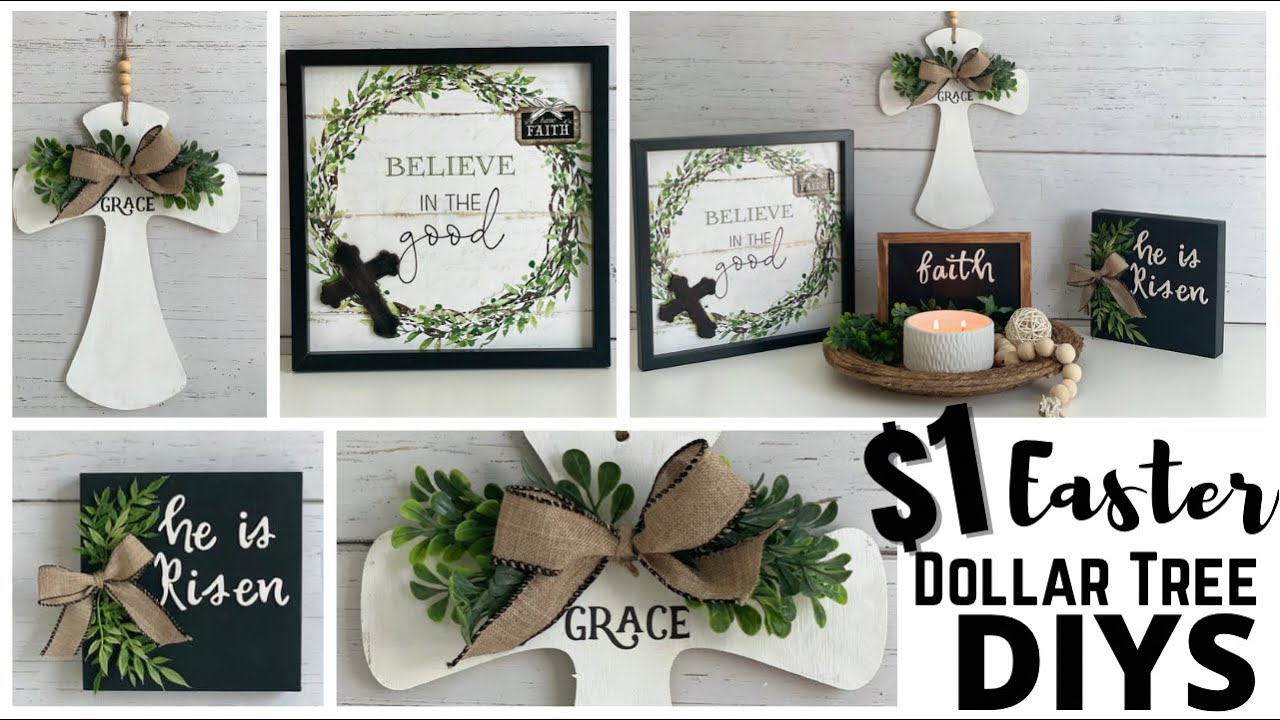 Easter Dollar Tree DIYS | Farmhouse Home Decor - YouTube