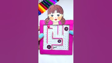 Squid Game 2 Cardboard Challenging Maze Game - DIY Craft Ideas #shorts #squidgame #challenge #diy