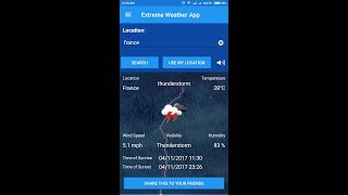 Extreme Weather App Demo screenshot 1