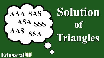 Solution of Triangle 2018 | Trigonometry |  IIT\JEE Maths Video | Edusaral