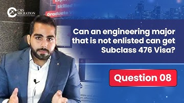Can an engineering major that is not enlisted can get Subclass 476 Visa? | CMS Migration
