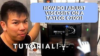 Taylor C709 Adjust Viscosity Settings screenshot 2