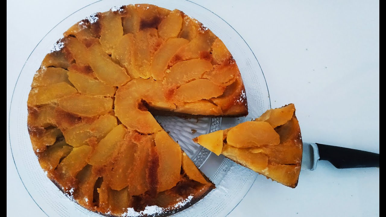 Moelleux A La Pomme Et Caramel Tatin Gateau Renverse Youtube