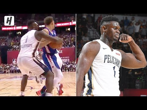 Zion Williamson Absolutely HUMILIATES Kevin Knox & Dunks It! | July 5, 2019 NBA Summer League