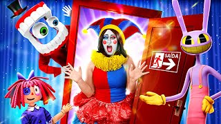 Caine me transforma em Pomni!!! 😭🤡 De Vampiro a Pomni A incrível transformação do Circo Digital