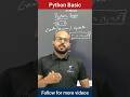 python basic programs for beginners #shortvideo #python
