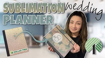 DOLLAR TREE SUBLIMATION PLANNER | HOW TO SUBLIMATE ON GLITTER NOTEBOOK
