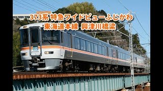 373系 特急ワイドビューふじかわ号  (東海道本線 興津川橋梁)