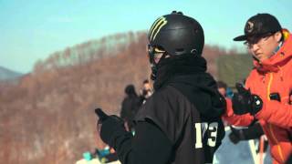 Jamie Anderson in China at the Corona World Championships of Snowboarding 2016