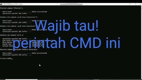 Belajarlah 6 Perintah dasar CMD  (COMMAND PROMPT) ini!