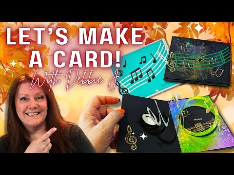 EASY POPUP CARD feat Spellbinders Bibi's Musical Notes Collection Let's make a Card