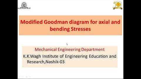 Fluctuating stresses: Modified Goodman diagram for axial and bending Stresses ( Solved Problem)
