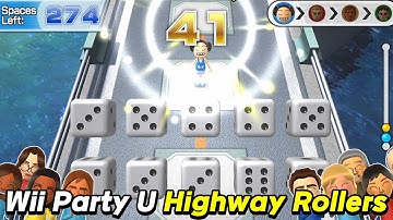 Wii Party U Highway Rollers Gameplay Pucca vs Matt vs Claudia vs Leonel | AlexGamingTV