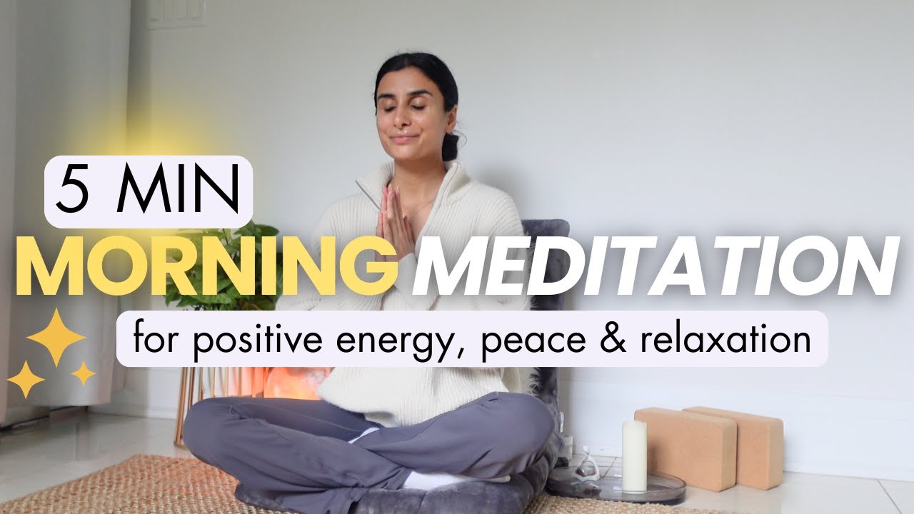 5 MINUTE MORNING MEDITATION | For Peace & Positive Vibes - YouTube
