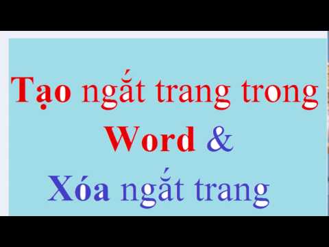 Video: Cách Tách Trang Trong Word