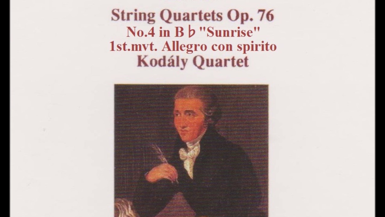 ハイドン 弦楽四重奏曲第78番《日の出》第1楽章 コダーイ