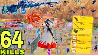 64 Solo KILLS!😱 MY NEW SEASON BEST NARUTO MODE GAMEPLAY in NEW UPDATE 4.5😍 Pubg Mobile screenshot 3