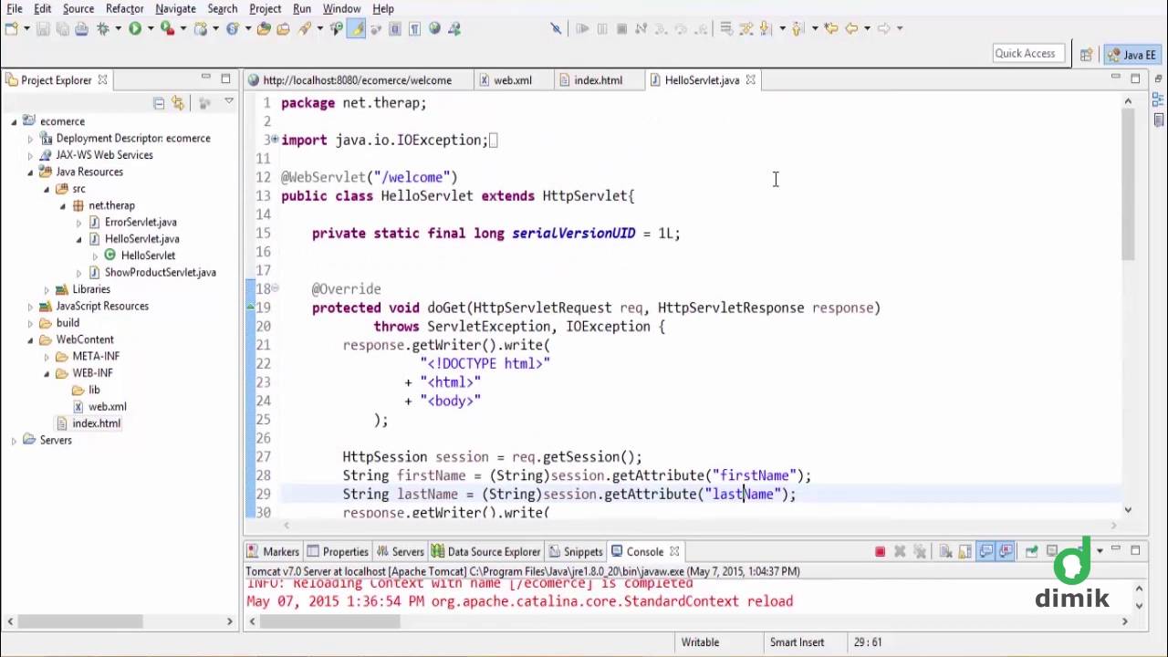 CS203 - JavaEE - Session - YouTube