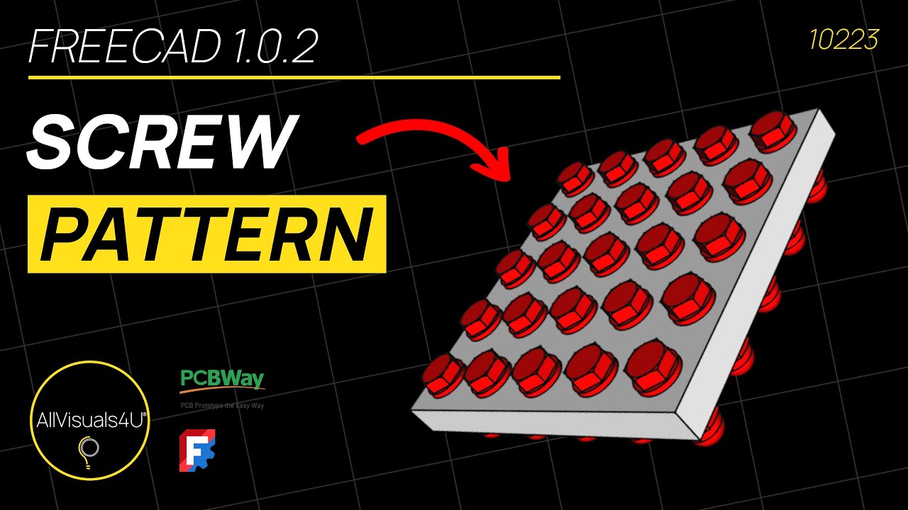 🔩 Учебное пособие по шаблону винта — FreeCAD Fasteners Workbench — FreeCAD Array — Freecad Pattern