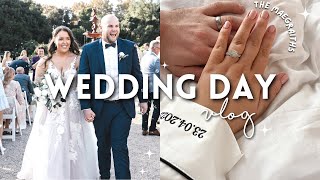 WEDDING DAY VLOG | getting ready, bridesmaids + more