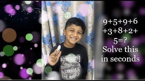 Vedic Math Line addition trick for adding numbers in seconds(Quicker Addition Trick 1)