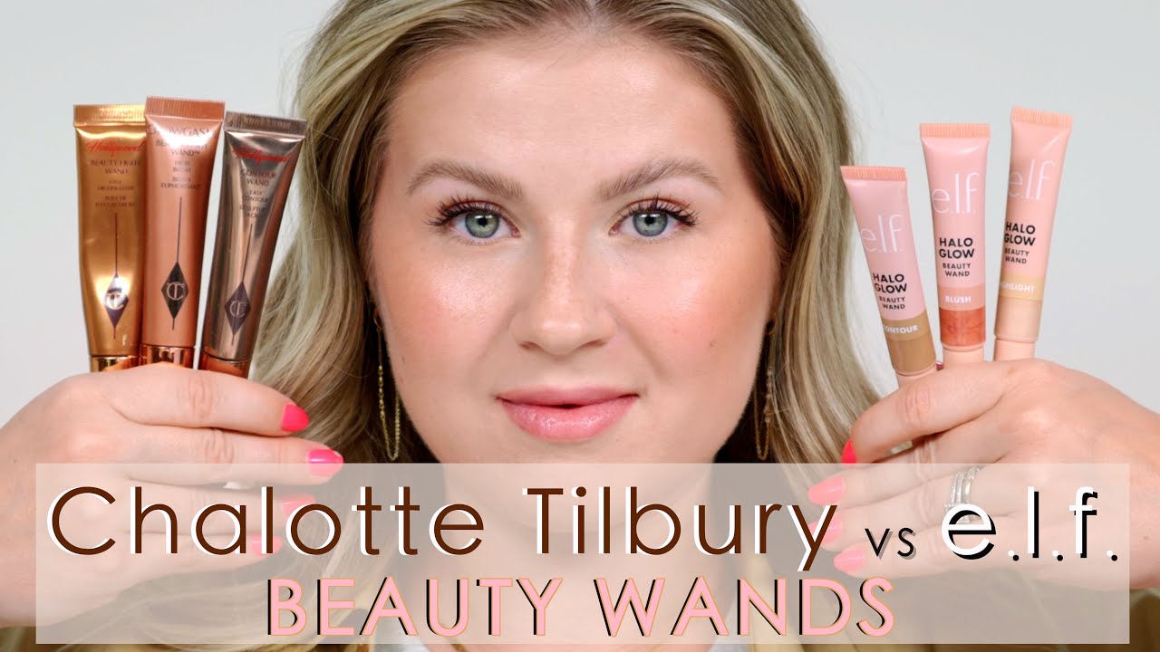 elf Halo Glow Beauty Wands vs Charlotte Tilbury YouTube