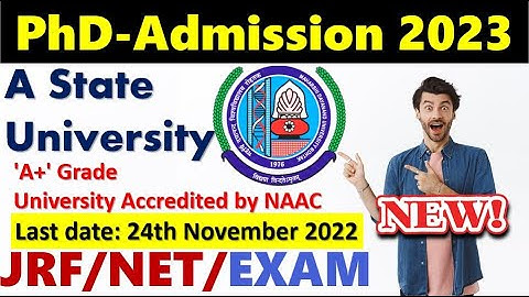 PhD Admission 2023 II Best State University NCR Region I University Fellowship for ALL II JRF-NET-LS