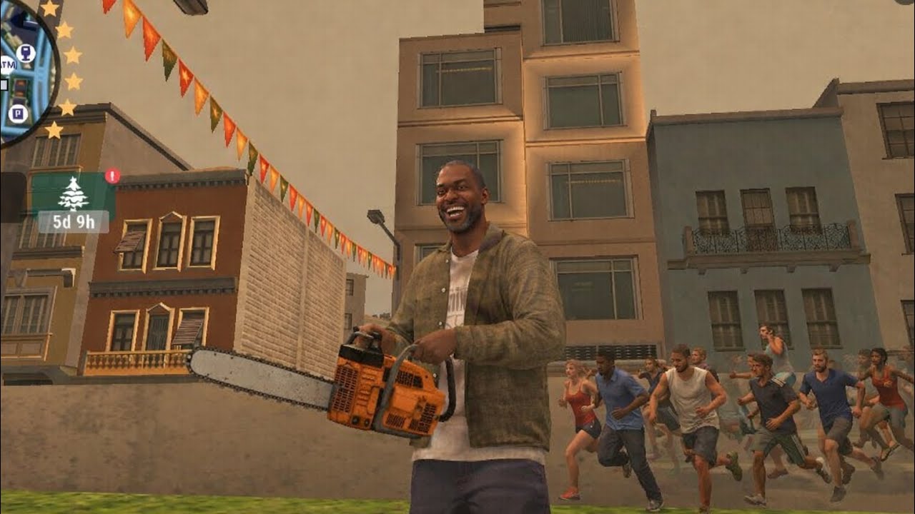 |RIO RISSE MOD MENU| AZARALHANDO COM A MOTOSSERRA PELA CIDADE PT2