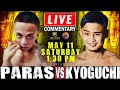 Live vince paras vs hiroto kyoguchi full fight commentary  flyweight bout  10 rounds