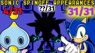 Every Single Playable Sonic Spinoff Character !!! (and how many times they appear)