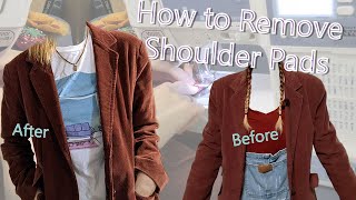 How to Remove Shoulder Pads | *easy and sewfree option!