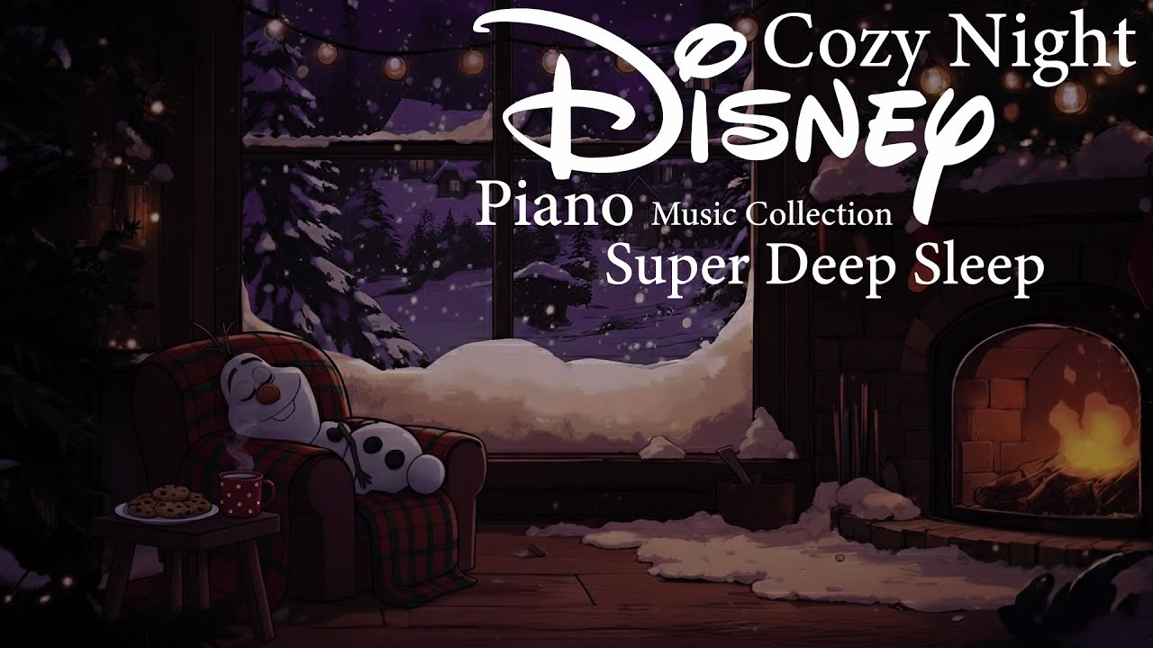 ️ Cozy Frozen Night Piano Music 🌙 Super Deep Sleep & Relaxation ...