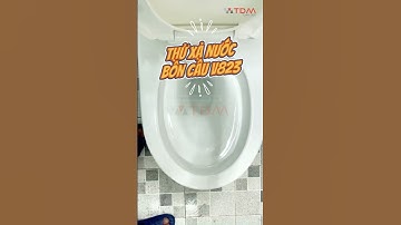 TDM.VN | Thử xả nước bồn cầu 1 khối Viglacera V823 xả xoáy, êm, mạnh mẽ hiệu quả