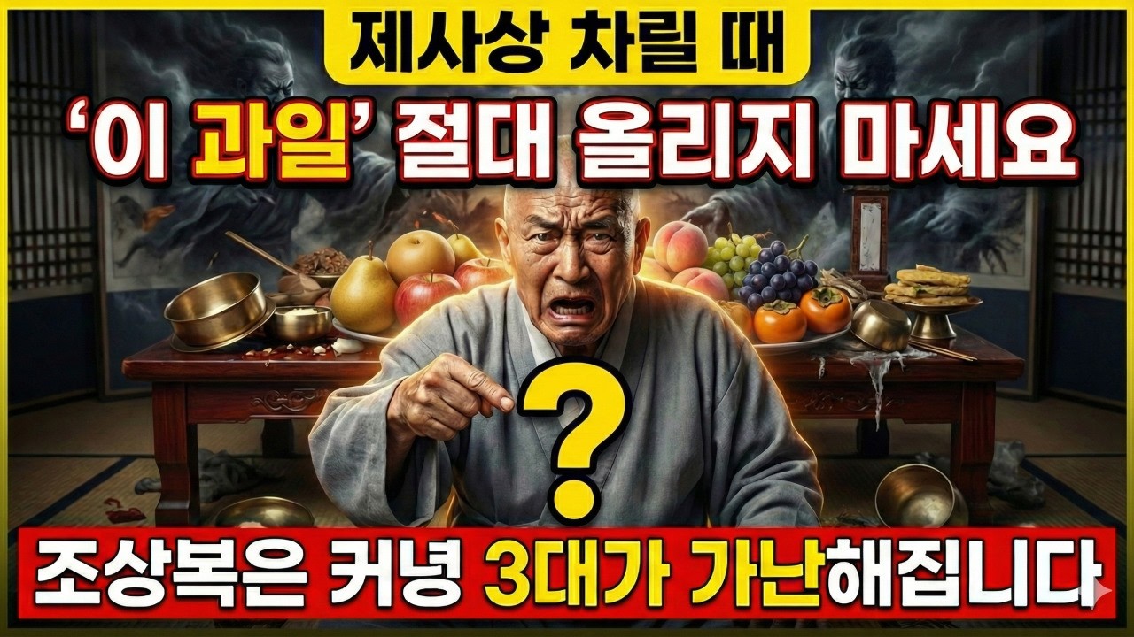 제사상에 '이 과일' 절대 올리지 마세요. 돈 안 들이고 조상님 춤추게 하는 최고의 비법 | 설날 명절 | 차례상 | 지방쓰는법 | 조상복 부처님 가피