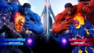 Blue Hulk & Ghost Rider vs Red Hulk & Dormammu (Very Hard) - Marvel vs Capcom | 4K UHD Gameplay