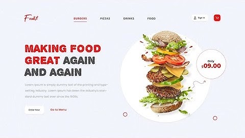 Responsive Burger Website Landing Page using HTML CSS |Najeeb Ahmad 07