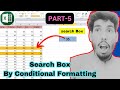 Search Box using conditional formatting in excel | Excel me Search Box Kisi banaye|