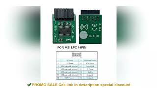 14 Pin LPC MSI Interface TPM2.0 Security Module Supports Multi Brand Motherboards 12 14 18 20-1pin P