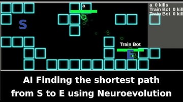 AI learning shortest path in maze using NeuroEvolution